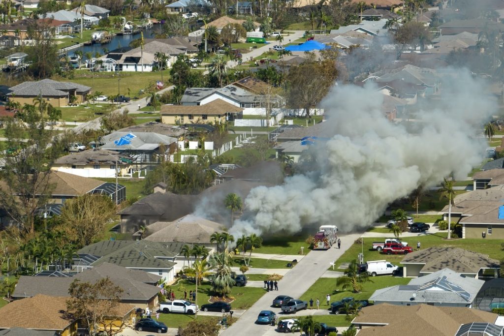 Asbestos can linger after a house fire.